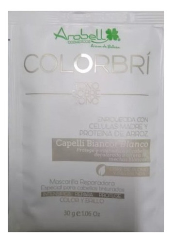 Mascarilla Color Blanco 30gr Arobell - g a $150