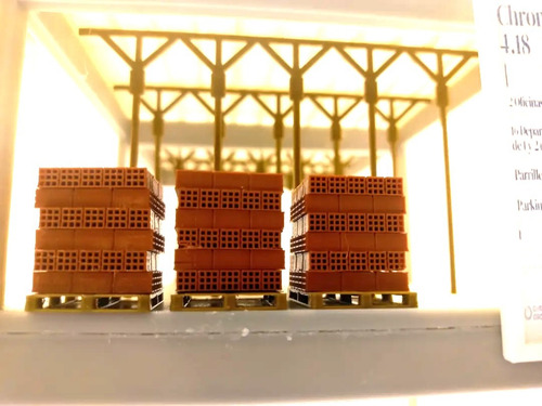 Pallet Ladrillo Escala 1/50 Miniatura Maquetas Impr.3d