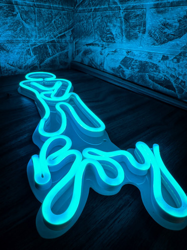 Letrero Neon Baño Boy Efecto Espejo (wc Hombres)