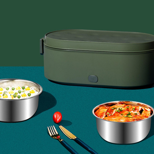 Calentador De Alimentos A Prueba De Fugas, Fiambrera Verde