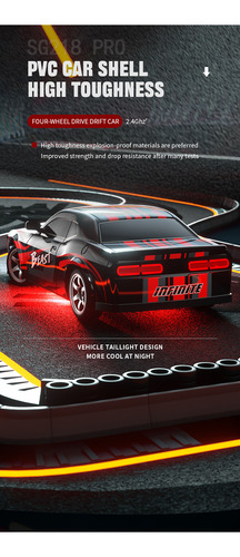 Dodge Challenger Rc 1:16 Carro De Corrida De Brinquedo