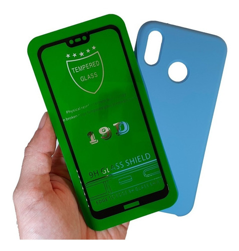  Funda Silicone Case Original Huawei P20 Lite Mas Vidrio 9d