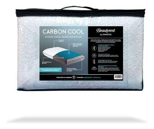 Almohada Carbon Cool King 71cm X 41cm X 16cm