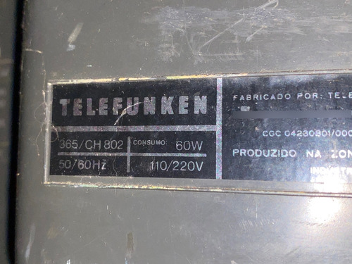 Mini Telefunken Palcolor Não Rádio Antigo Televisor (Usado)