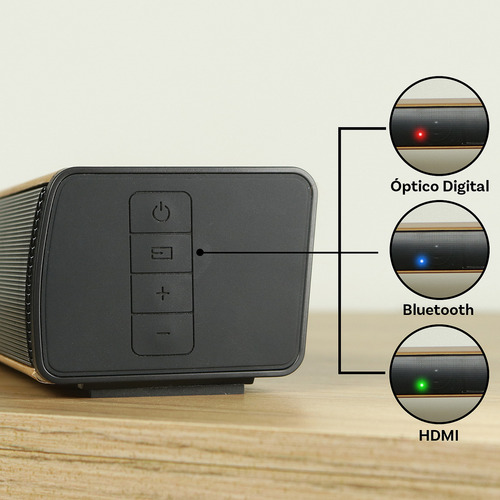 Home Theater Soundbar Caixa De Som Bluetooth Conexões HDMI Óptico Digital Auxiliar P2 ou RCA Rádio Fm Integrado 60w Com Controle Remoto Acompanha Régua Com Filtro e Fusível de Proteção Brinde