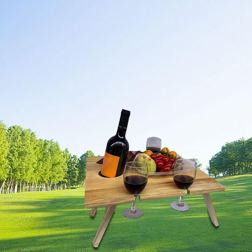 A Mesa De Picnic De Vino Al Aire Libre Mesa De Los A