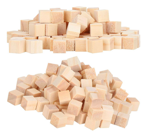 Cubos De Madera Bloques Cuadrados Manualidades 15mm 144 Pzs