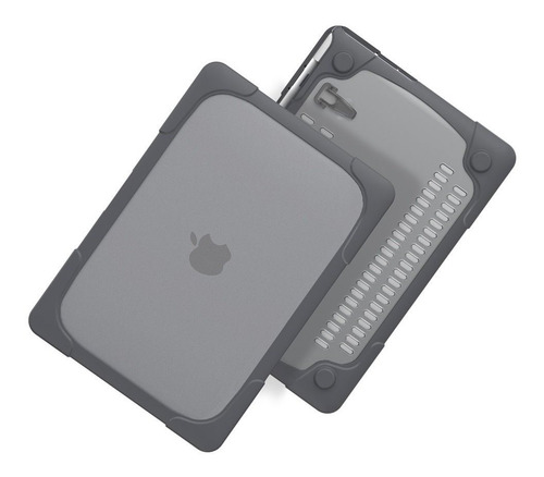 Imagen 4 de 5 de Carcasa Case Funda Macbook Anti Impacto Pro Air Gris Soporte