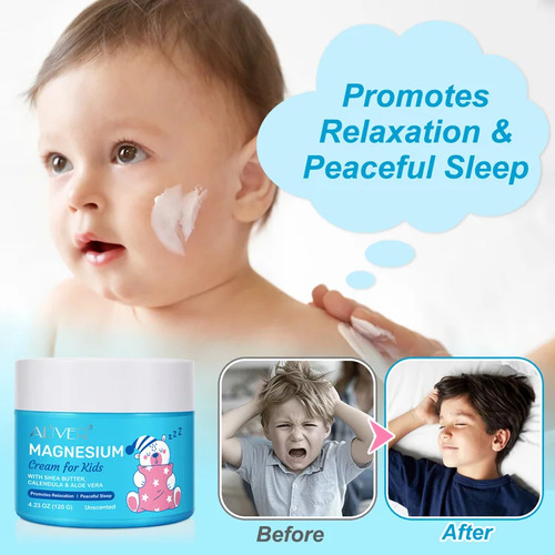 Crema Magnesio Natural Niños Relajación Promueve El Sueño