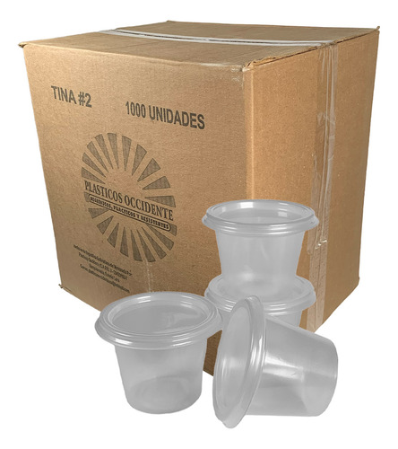 Tina Plástica 2 Oz Transparente Envase Salsero Bulto 1000und