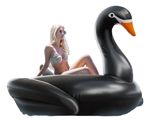 Verceco Flotador Gigante Para Piscina Cisne Negro Inflable F