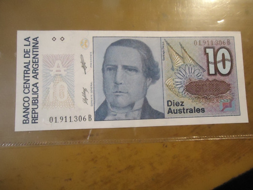 Billete De 10 Australes Serie B  Bot 2823