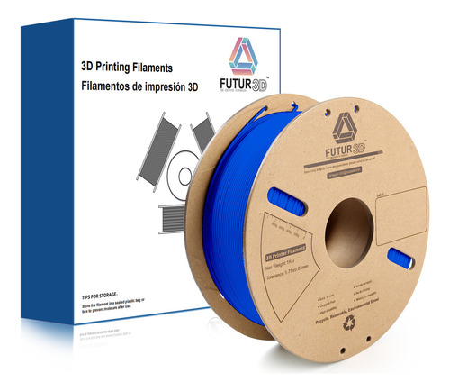 Filamento 3D Futur 3d PLA de 1.75mm y 1kg azul