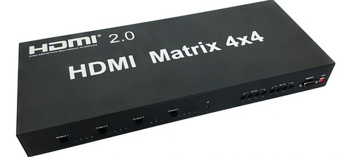 Matriz De Vídeo Hdmi 4k 30hz C/ Áudio 4 X 4 Hdmx4x4.n Com