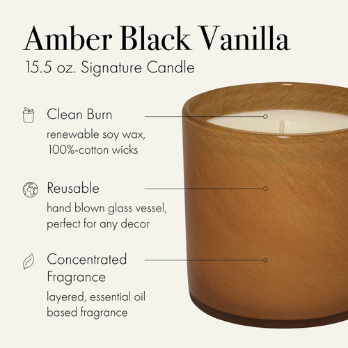 Vela Lafco New York Signature Amber Black Vainilla 460 Ml