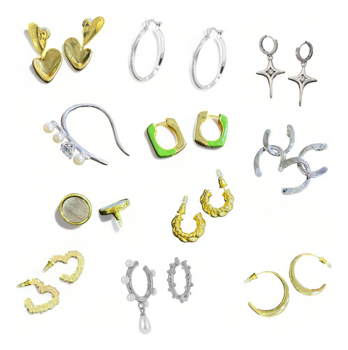 3 Piezas Accesorios De Plata 925 Aretes Y Más Aleatorio