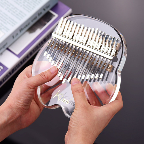 17 Teclas Kalimba Piano Pulgar Material Acrílico Transparent