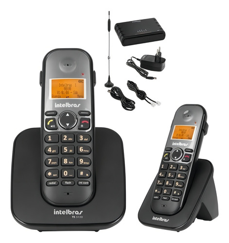 Kit Telefone Sem Fio Com Ramal Ts 5122 + Interface 3g Gsm