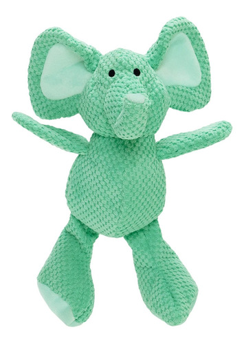 Godog Checkers Elephant - Juguete De Peluche Chirriante Para