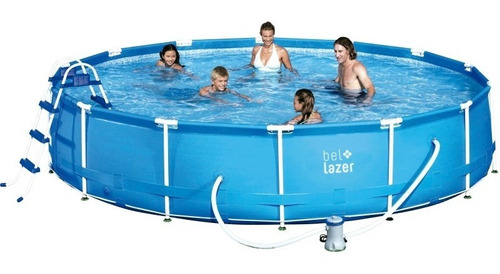 Piscina De Armação 13000l + Filtro + Cobertura + Forro E Esc