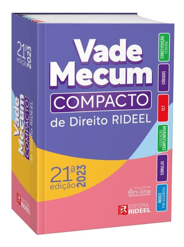 Vade Mecum Compacto Direito Rideel + Etiquetas Marca Fácil