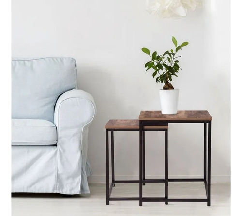 Mesa De Centro Mesa Auxiliar Mesa Lateral Living Set Rustica