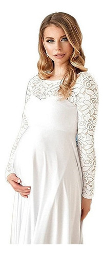 Vestidos De Maternidad Blancos Para Fiesta De Baby Shower, E