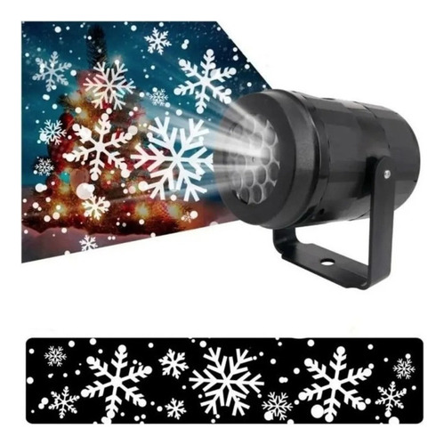 Proyector Navideño Navideñas Copos De Nieve Lampara Led
