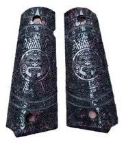 Comprar Cachas Nacaradas Moradas Con Grabado Azteca Para Colt 1911 Morado