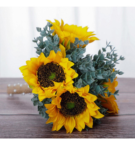 Ramo De Flores Con Girasoles Dama De Honor Con Flores