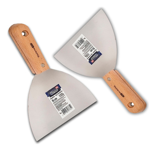 Kit 2 Espátulas 15 Cm Para Gesseiro Pintor Massas Obras