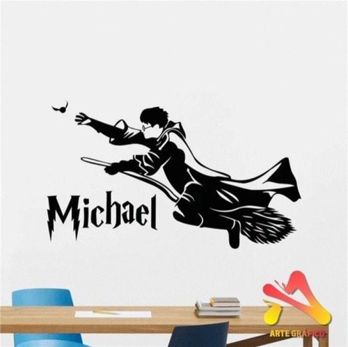 Vinilo Decorativo Harry Potter Nombre Personalizado 50x30cm