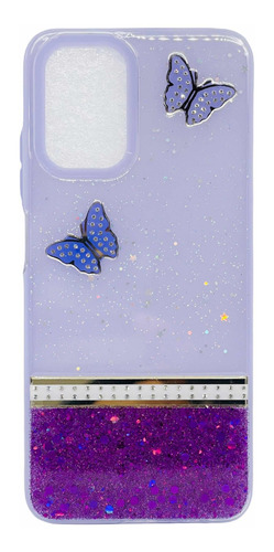 Funda Redmi Note 10/10s Cristal Templado Diseño Mariposas