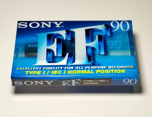 Cassette De Audio Sony Ef 90 Minutos Nuevo Sellado