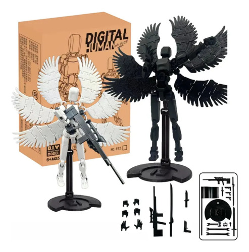 Aoli Juego De 2 Lucky Dummy T13 Figure, Robot Multiarticulado Impreso Pvc 3d, Titan 13 Action Figure, Maniquí Modelo De Actividad Cuerpo Completo, Decoraciones De Escritorio