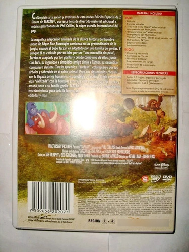 Dvd Original | Tarzan | Clasicos Disney Ed Especial 2 Discos (Usado)