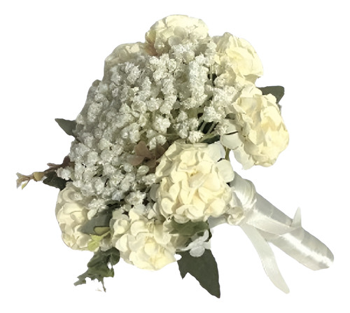 Buquê Noiva Flores Casamento Civil Arranjo D Mão Musquitinho Cor Musquitinho Branco Off White