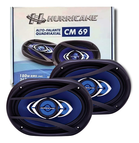 Alto Falante Hurricane Quadriaxial Cm-69 6x9 180w Rms Par