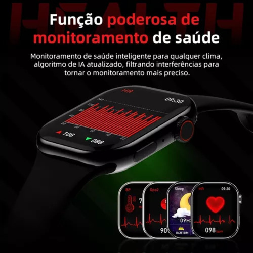 Relógio Smartwatch A10 Mini A Prova D'água Amoled 2 Pulseira