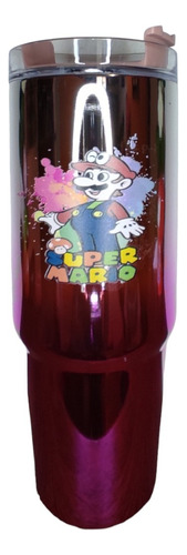 Vaso Acero Inoxidable Mario Bros 800 Ml Edicion Especial