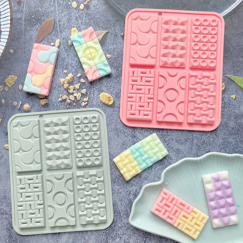 Molde Silicona Para Chocolate 6 Mini Tabletas