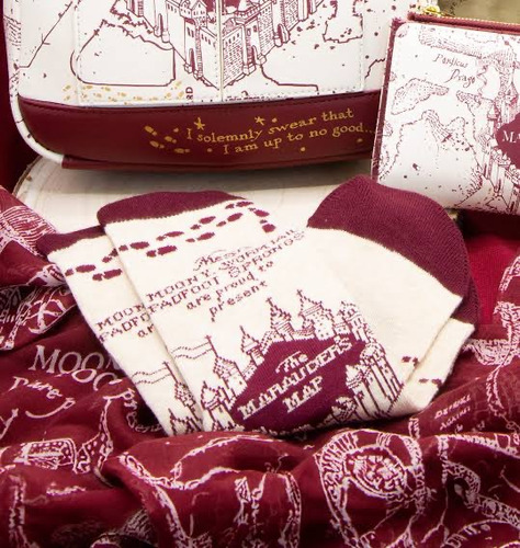 Calcetas Originales Mapa Merodeador Harry Potter Beige Estampado Único