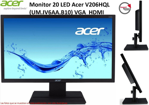 Monitor 20 Led Acer V206hql  (um.iv6aa.b10) Vga  Hdmi