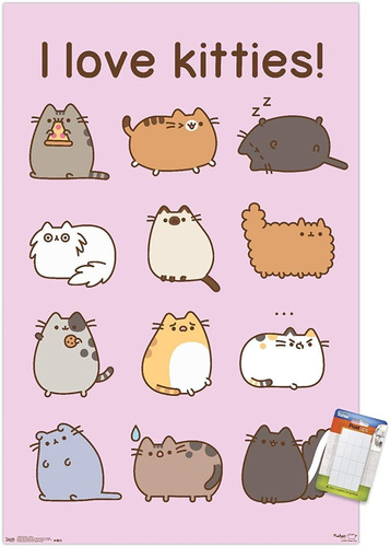 Pusheen - Póster De Pared De Gatitos, 22.375  X 34 , P...