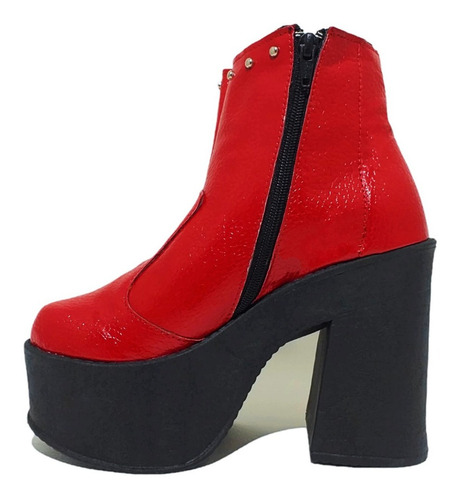 Imagen 4 de 5 de Botas Meru Charol Rojo