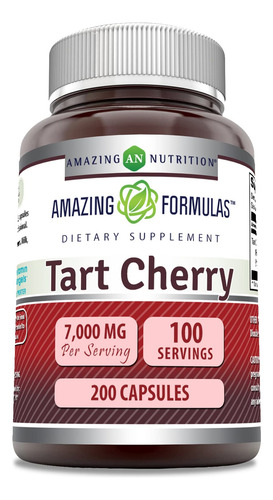 Extracto De Cereza Ácida De Amazing Formulas, 7000 Mg Por Po