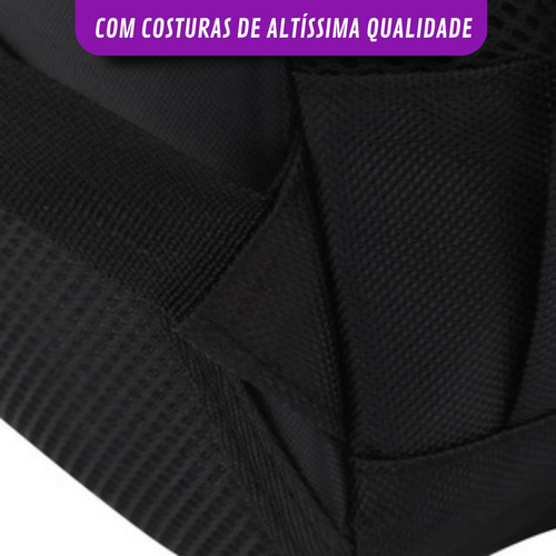 Mochila Notebook Bolsa Escolar Execultiva Reforçada Premium Cor Preto Desenho do tecido Liso