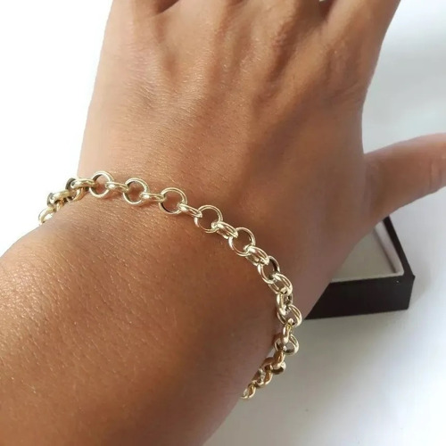 Imagem 3 de 3 de Pulseira Elo Português 7 Gramas 5mm Ouro 18k