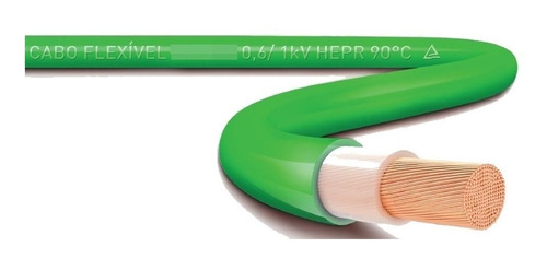 Cabo Fio Flex Hepr 90c 0,6/1kv Verde 16mm 25 Metros  Corfio 