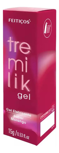 Tremilik Gel Oral Vibra Pulsa Esquenta Sabor Morango 15g